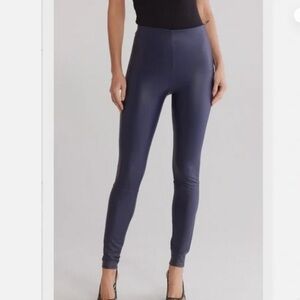 Good American Faux Leather Pants / Leggings - Ink Blue - Size XS